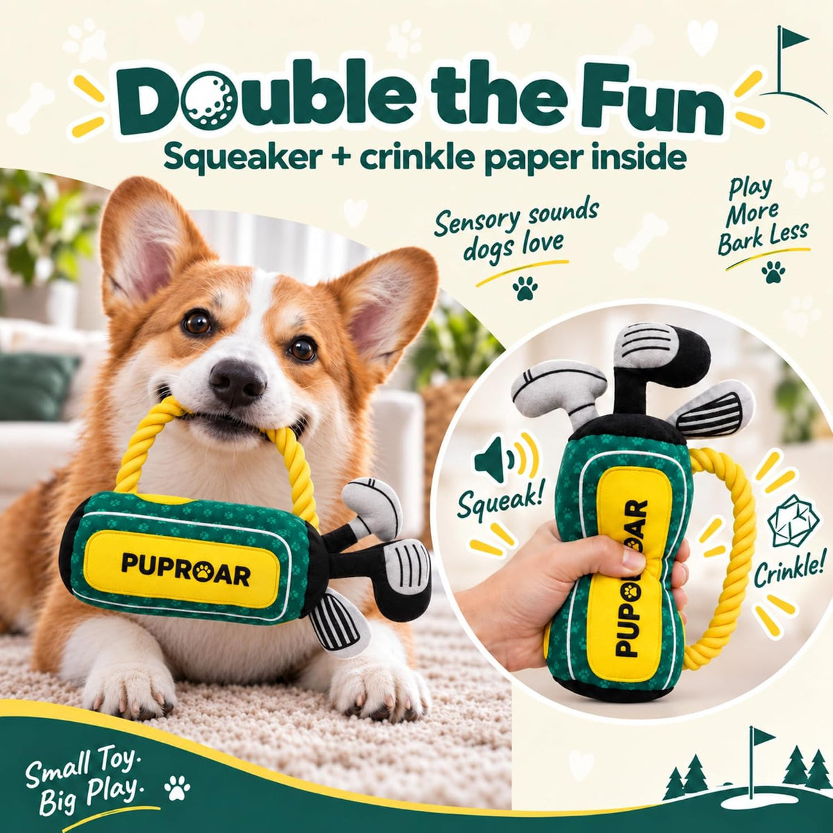 PUPROAR Golf Dog Toy, Dog Birthday Gift - image 3