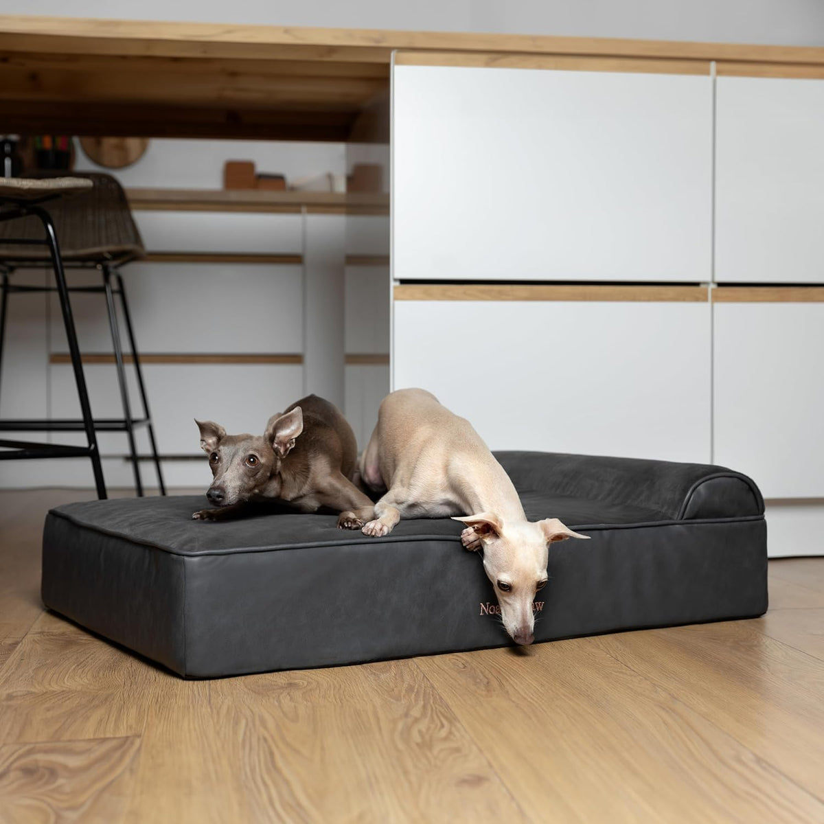 Large Dog Bed Orthopedic Memory Foam Cooling Gel 35x25x8.7 in – Essentials for Dogs - Charcoal - LE / Large - image 3