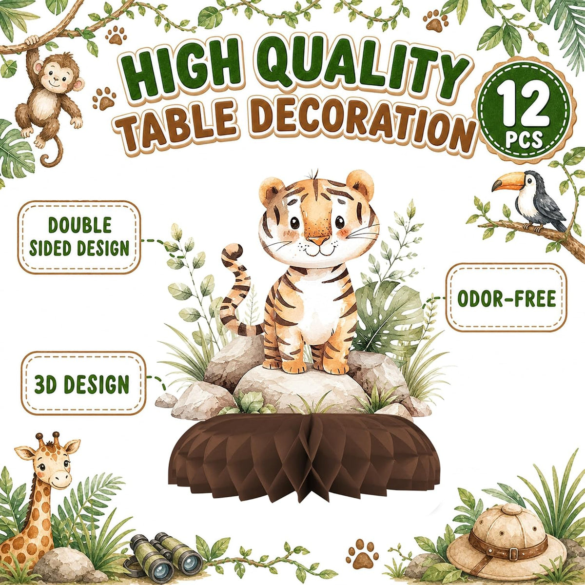 HaPiBiDesign transportation party decorations, 10 honeycomb table centerpieces - view 11