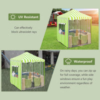 Hadisi black 600D waterproof outdoor kids playhouse cover with zippered front door - view 28