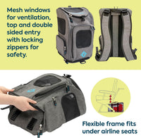 Sherpa 2-in-1 Medium Pet Backpack & Carrier - Duffel Pet Backpack / 17.0"L x 10.5"W x 11.0"H - image 2