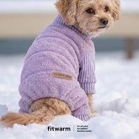 Fitwarm Collared Neck Plaid Dog Pajamas - Medium / Purple - image 4
