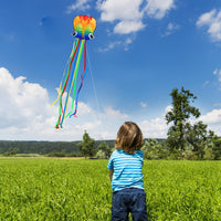 Xida rainbow octopus kite, a frameless ripstop polyester kite with flying line and handle - view 16