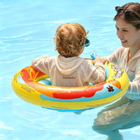 Inflatable Baby Swimming Float with Safety Seat Fun Swimming Pool - Yellow - image 3