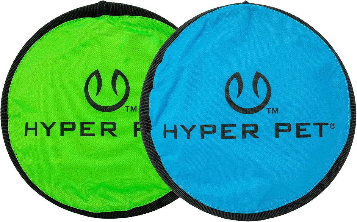 Hyper Pet Flippy Flopper Flying Disc Soft Dog Toy 9 Inch, Floats - Assorted / 9" Pack of 2