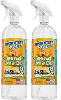 Absolutely Clean Amazing Bird Cage Cleaner and Deodorizer - 32 Fl Oz (Pack of 2)