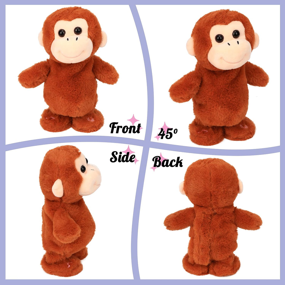 Hopearl Talking Singing Cowgirl Repeats What You Say Girl Walking - Monkey - image 3
