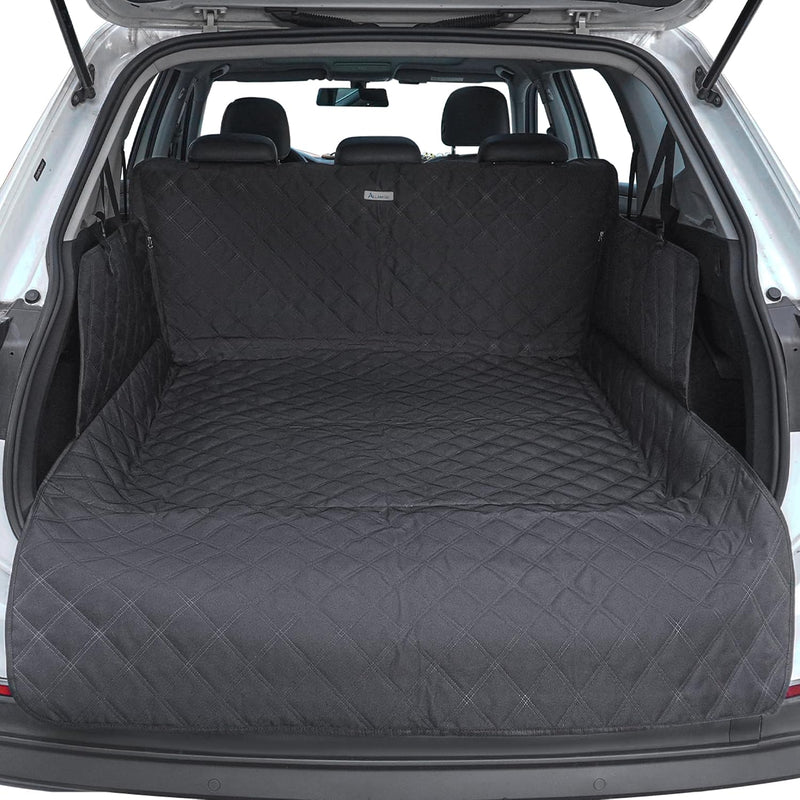 SUV Cargo Liner for Dogs - Heavy-Duty 900D Oxford Waterproof Pet Cargo Protector with 3-Sided - Black / Small (With Zipper)