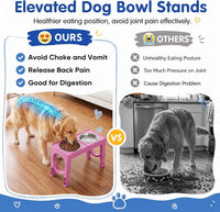 XIAZ Elevated Dog Bowls Large Breed Raised Dogs Bowl Stand - C-Pink / Basic - image 3