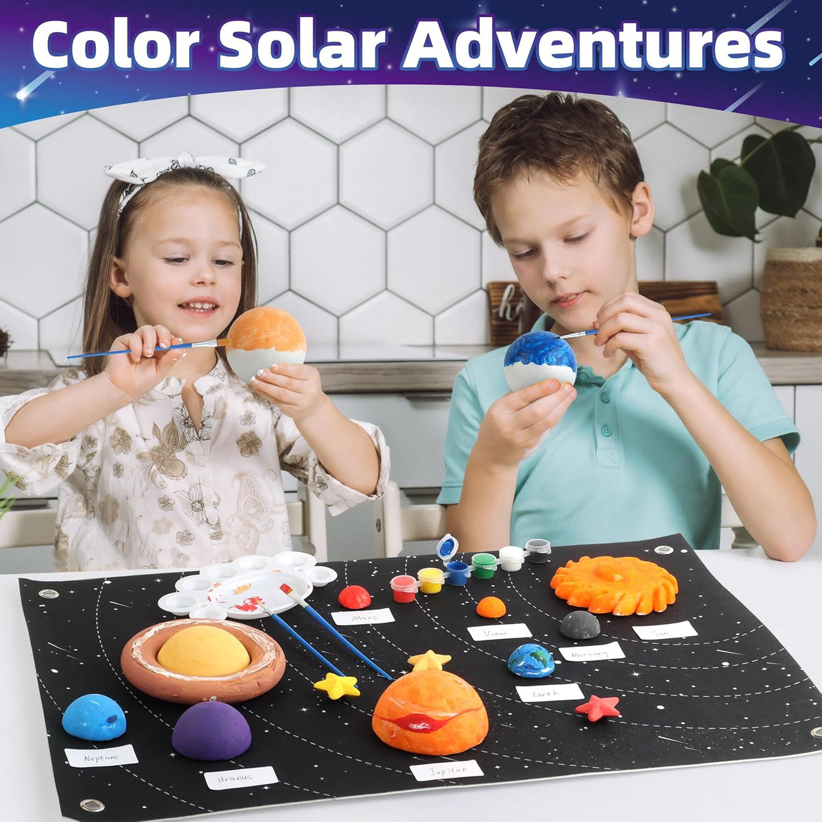 wookidel 64 PCS Solar System Project Kit, Solar System for Kids – Fun for Kids & Family - Solar System Kit With Felt - image 4