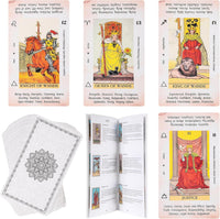 Fofeadm Tarot Cards with Guide Book & Linen Carry Bag - White Tarot Cards