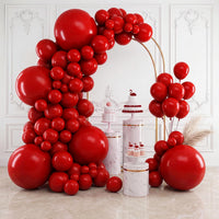 RUBFAC Balloons Black Balloon Arch for Black Birthday Decorations - Ruby Red