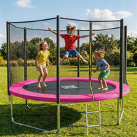 SKOK Trampoline for Kids,400LBS Outdoor Trampoline with Net-ASTM Approved Trampoline for Children - Hot Pink / 8FT - image 2