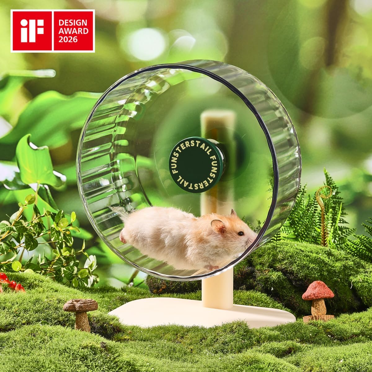 Super Silent Hamster Wheel 10.2 Inch, Magnetic Running Wheel - Avocado Green / Medium(10.4 inch) - image 3