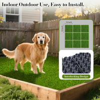 Interlocking Fake Grass Tiles Pad for Dogs Potty Training - 6 / Plastic - image 3