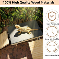 Reptile Bearded Dragon Basking Platform Rock with Climbing Ramp - S - 9.8"D x 5.9"W x 4.7"H - image 2