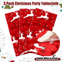 Newwiee 3 pack Halloween plastic tablecloths with candy corn print, 108 x 54 inches - view 34