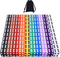 AUSTOR 100 Pcs 6 Sided Game Dice Set - Square, Plain