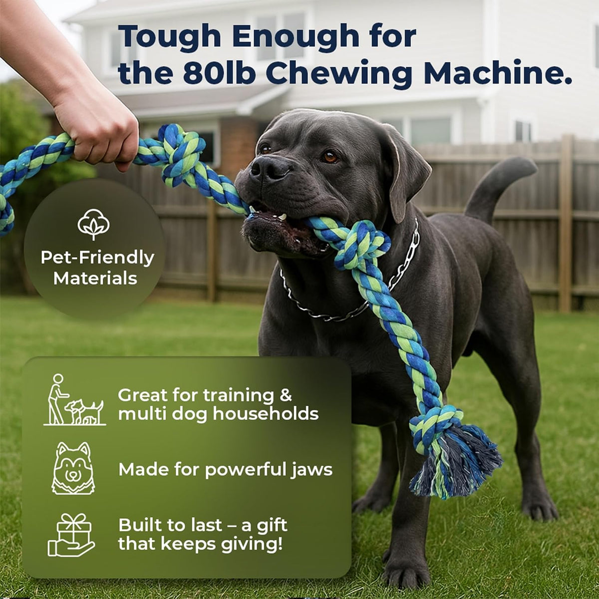 Pacific Pups Products Giant Dog Rope Toy - Neon / 2 Pack - image 3