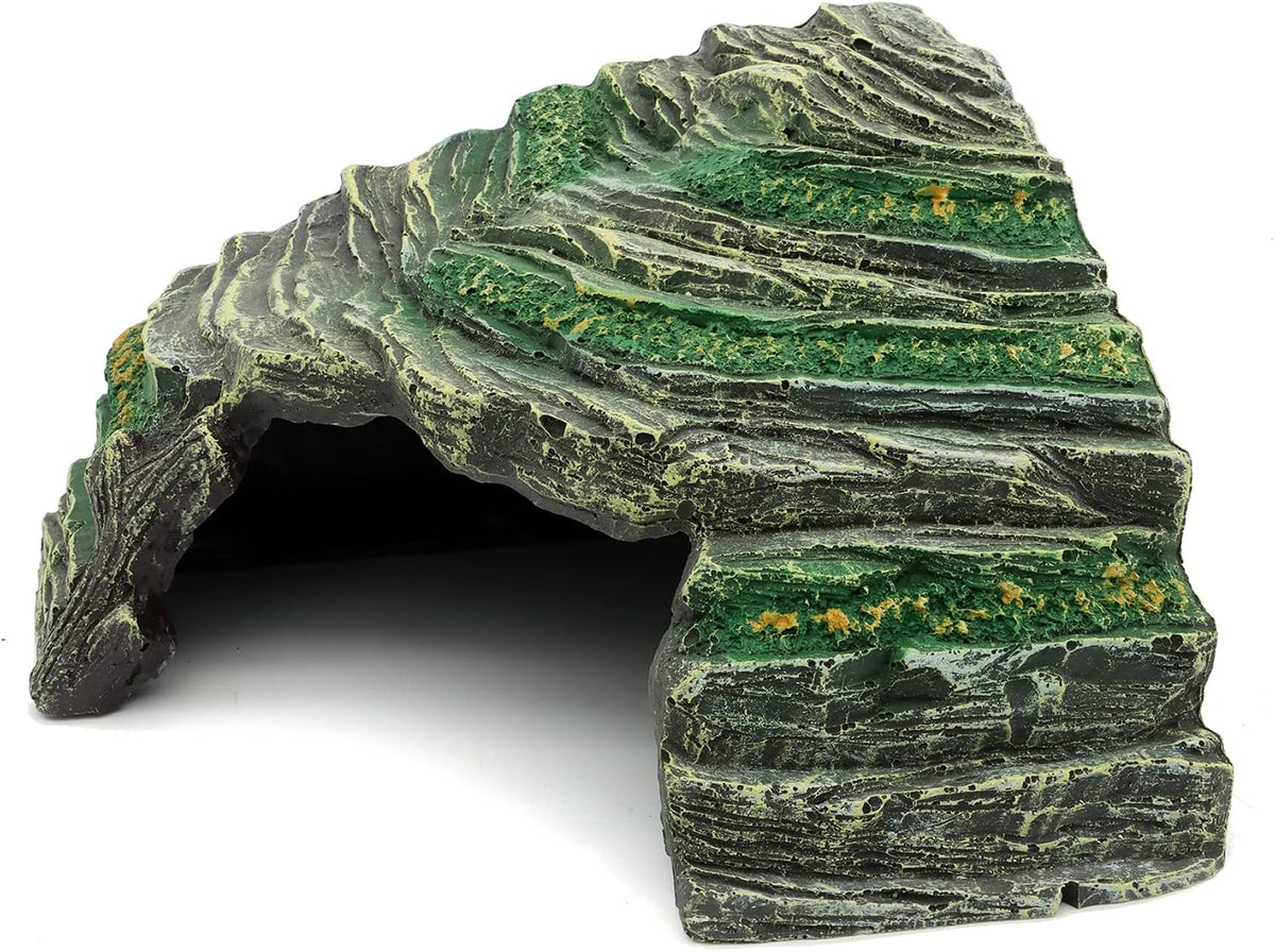 Extra Large Resin Reptile Hideouts Cave Habitat Decor – Essentials for Reptiles And Amphibians - D- Medium