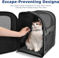 Apollo Walker Pet Carrier Backpack for 4-15lb Cats and Dogs, Puppies, Safety Features and Cushion Back Support | for Travel, Hiking, Outdoor Use (Gray)