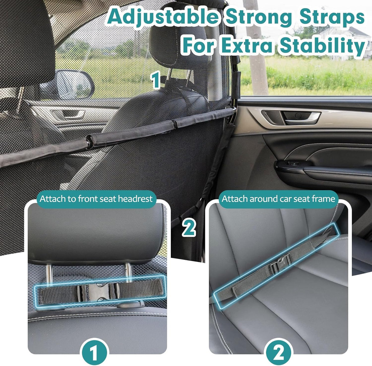 Dog Car Barrier Escape-Proof - Large - image 4