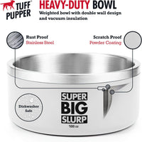 Tuff Pupper 100 oz Heavy Duty Insulated Stainless Steel Dog Bowl - 188oz / Snow White - image 3