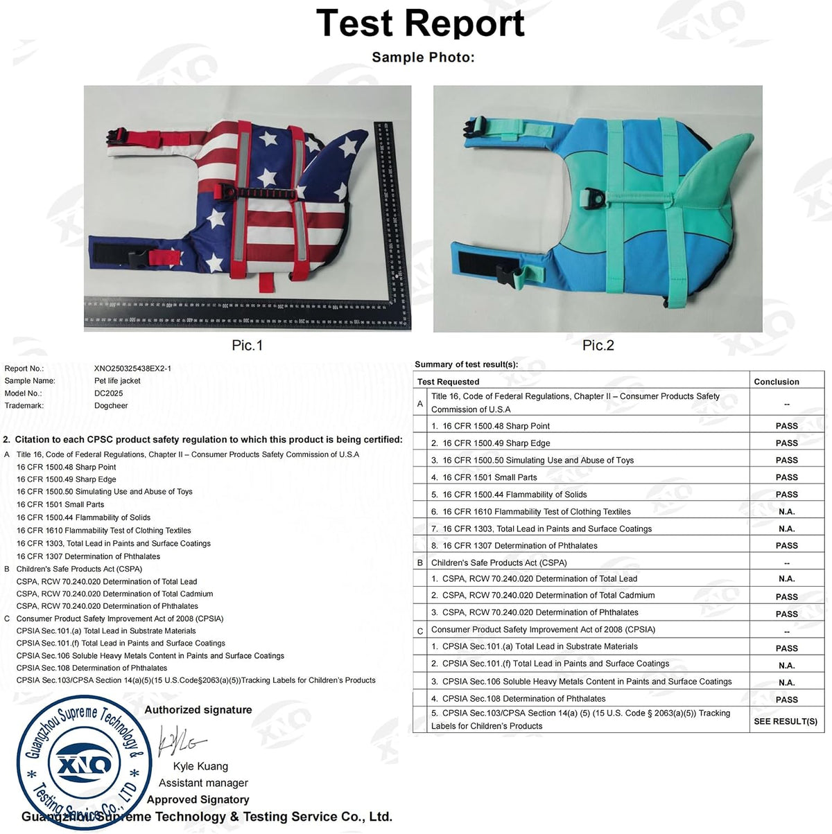 Dogcheer Dog Life Jacket, Cute Shark Dog Life Vest for Swimming Boating with Superior Buoyancy - USA flag / X-large - image 2