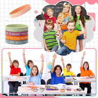 JUNEBRUSHS 64pcs Halloween Party Favors Silicone Bracelets Rubber - Motivational Quote Style - image 4