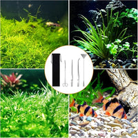 4 in 1 Aquascaping Tools Aquarium Plant Tools Anti-Rust Fish Tank Tools Stainless Steel Tweezers Scissors Spatula for Fish Starter Kits, Aquariums Tank and Terrarium