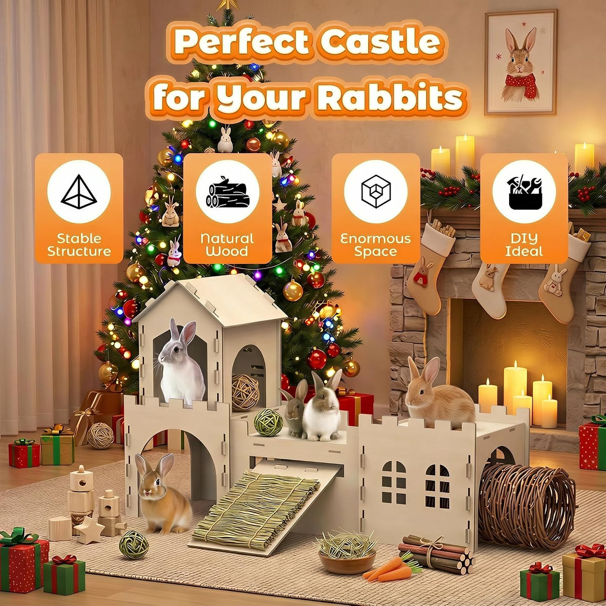 Large Bunny House and Hideouts - Extra Large-4 House - image 2