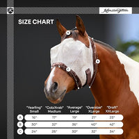 Kensington Fly Mask with Fleece Trim for Horses — Protects Face and Eyes from Flies and Sun Rays While Allowing Full Visibility — Breathable and Non Heat Transferring, X-Large, Tan