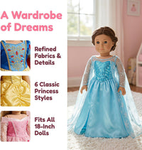 American 18 inch Doll Clothes Accessories 6Sets Different Princess - image 4