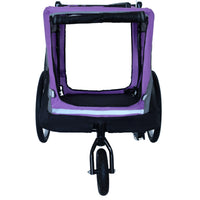 2-in-1 Bike Trailer & Push Cart for Pets - Detachable Bike Hitch & Push Handle Included - Quick Release Wheel, Internal 