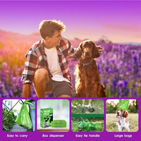 Pet N Pet 200 Counts Lavender Scented Dog Poop Bags Rolls with Tie Handles, 38% Plant Based & 62% PE Poop Bags for Dogs, Extra-Thick Doggie Poo Bag, Pet Waste Bag
