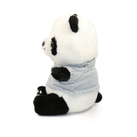 10-Inch Black and White Muffin Panda with Sweater