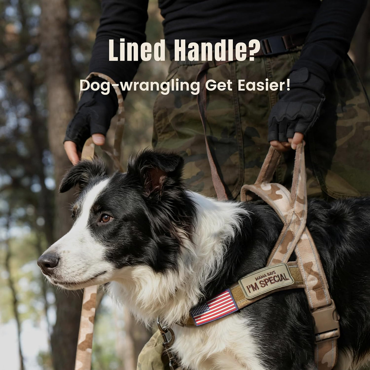 Forestpaw No Pull Dog Harness with Large Handle, Comfortable, L - L: Chest 26-31", Fit 50-80 lbs / Brown Camo - image 2