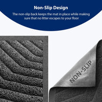 Cat Litter Box Mat, Kitty Premium PVC Pad, Durable Trapping Rug - 47x36 Inch (Pack of 1) / #04 Grey - image 3