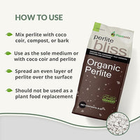 Perlite Bliss (24 Qts) - Organic Perlite for Plants - Coarse Perlite Bulk Soil Amendment - Chunky Perlite for Plants, Potting Soil, Garden Soil, & Coco Coir - Horticultural Perlite for Gardening