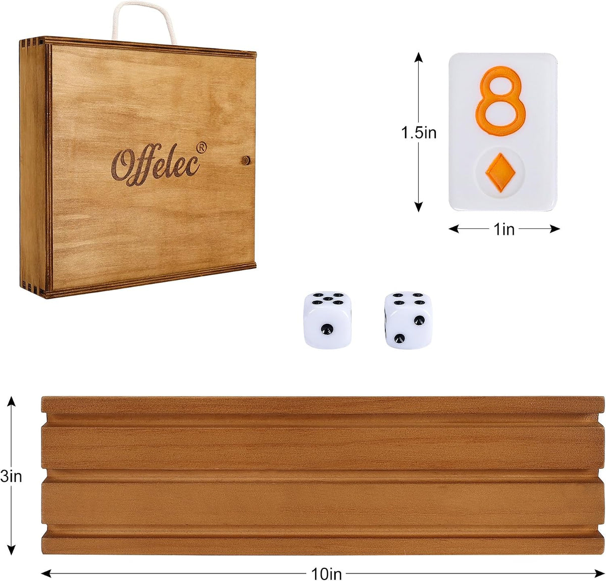 Offelec Double Six Dominoes Set - Poker Suit Rummy Game - image 4