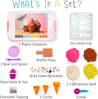 Kipipol Unicorn Sensory Bin for Toddlers 3-4 - Ice Cream Sand Kit - image 2