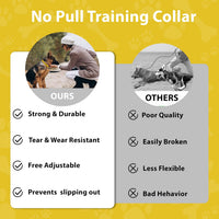 Martingale Dog Collar, Adjustable No Buckle Slip Collar, XS - Yellow / Small(Length:11-15'', Width:3/4'') - image 4