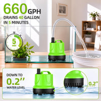 FREESEA Aquarium pump for water change: 660 GPH Drain 40 gal Fast - 40W/660GPH - image 4