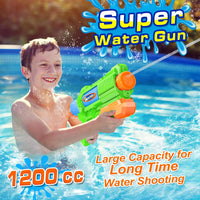 Super Water Gun for Kids Adults: 2 Pack Super Water Gun Soaker 1200cc - Green - image 2
