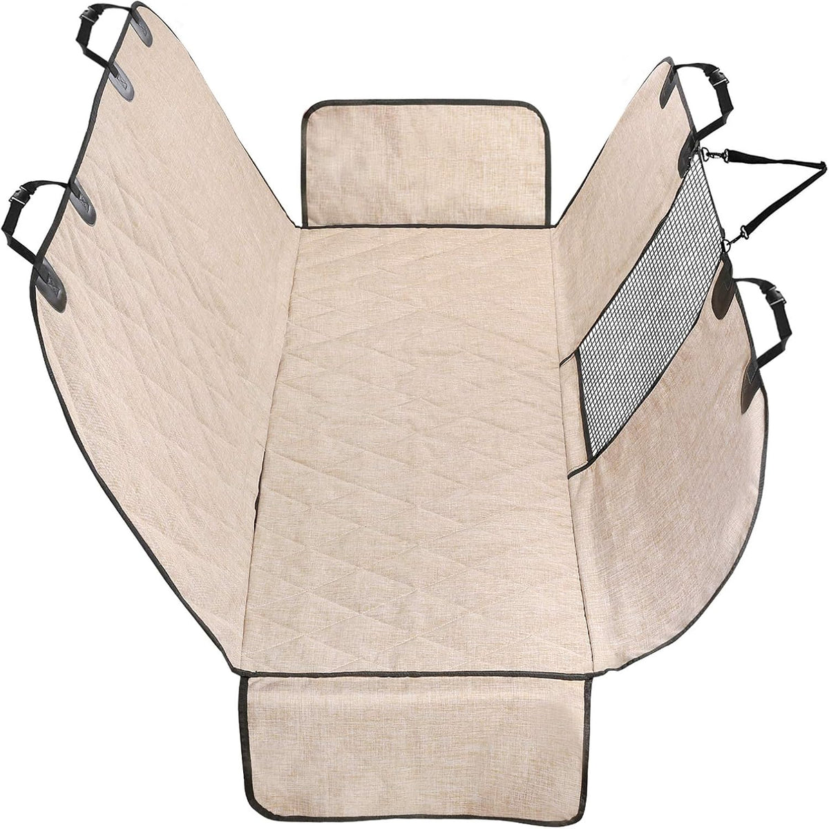 VIVAGLORY Dog Seat Cover Dog Hammock, Standard - Standard (width 52") / Heather Khaki