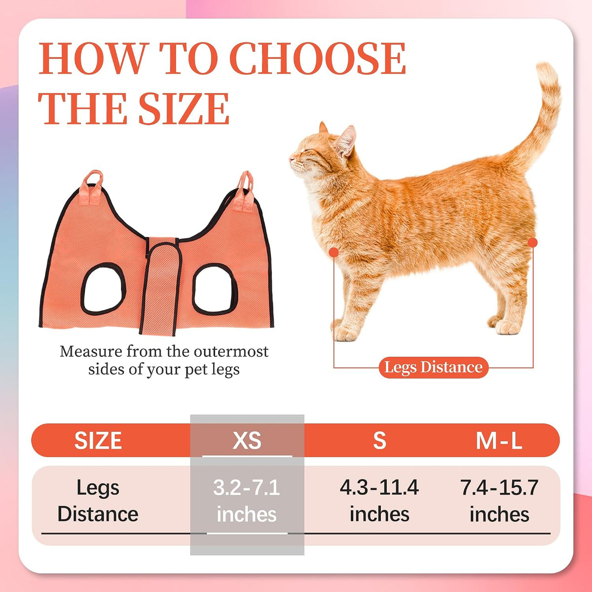 PatiencET Cat Grooming Hammock Kit – Essentials for Dogs - XS (12 LB Max) / Orange - image 3