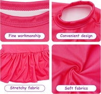 4 pack of solid color sleeveless dog dresses in purple, pink, watermelon red and carmine - view 4