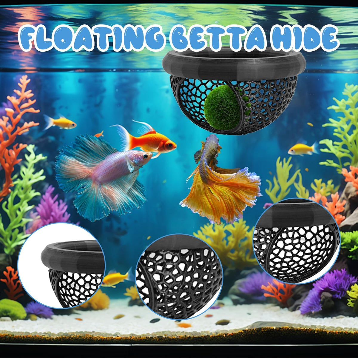 Betta Fish Hammock Set, Suction Tunnel, Aquarium Decor - image 3