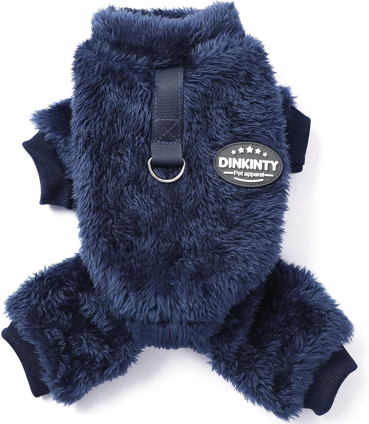 Dog Clothes for Small Dogs Fleece Dog Pajamas Winter Thermal Soft - Navy Blue / Medium