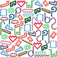 Sotiff wacky tracks fidget toys, 60 pack of clicking snap link chains in assorted colors - view 2